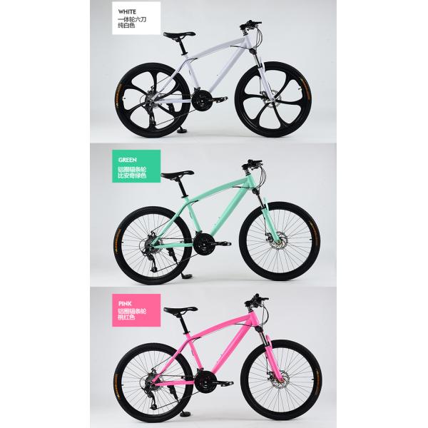 Ordinary Pedal Double Disc Brake Carbon Steel Frame 21 Speed Pure Color Mtb Mountain Bikes Bicycle