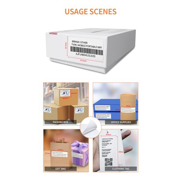 Heat Sensitive A4 Sticker Paper 100 Sheets / Carton for Laser Inkjet Label Printing