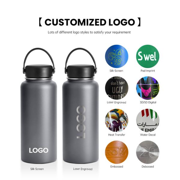 Бутылка вакуума двойника нержавеющей стали перемещения изолированная стеной с бутылками с водой крышки