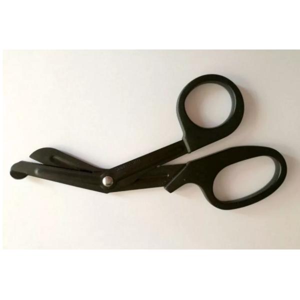 Black-coated stainless steel medical shear bandage scissor EMS first aid kit IFAK trauma shears