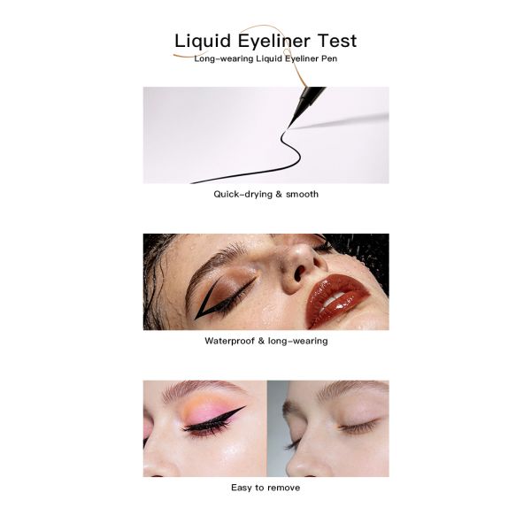 Factory OEM ODM Natural Liquid Eyeliner OEM Makeup Liquid Eyeliner Pen Long-Wearing Matte Black Eyeliner Pen