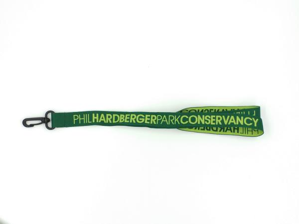 460mm Length Custom Woven Neck Lanyards Light Green Logo With Plastic Hook