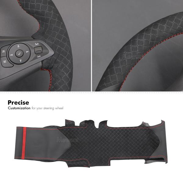 MEWANT New Design Stitch Steering Wheel Cover For Opel Astra K Corsa E Crossland X Insignia B Country Tourer KARL Zafira C