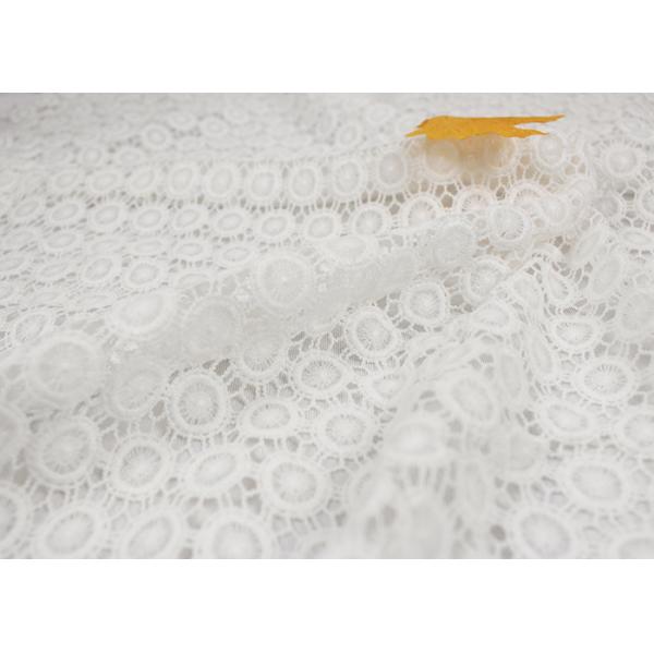 White Chemical Water Soluble Guipure Lace Fabric By The Yard For Party Sexy Dress