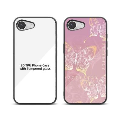 DIY Custom Logo Tempered Glass 2D Blank Sublimation TPU Phone Case For IPhone 16E Mobile Phone Cases Wholesale