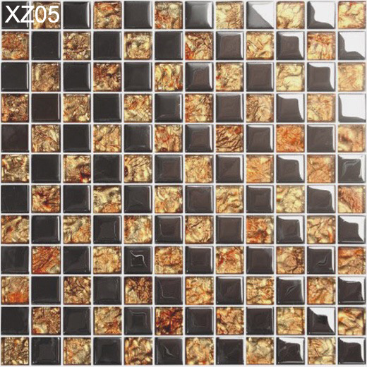 Durable and Decorative Luxury Glass and Metal Wall Swimming Pool Mosaics For Rebuilding and Renovation