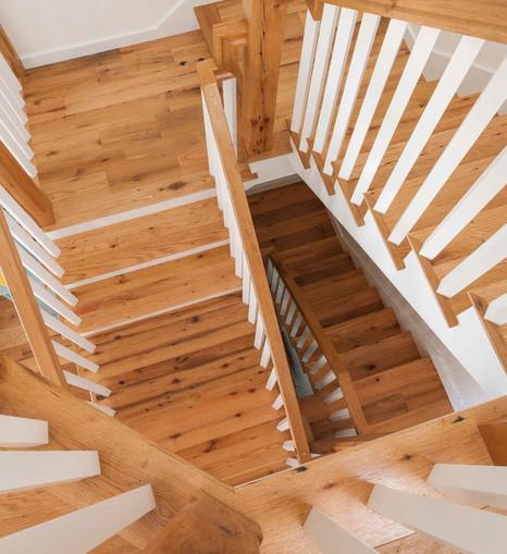 natural oiled unfinished oak wood stair tread