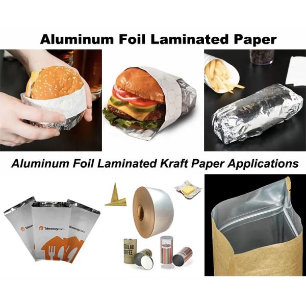 Aluminum Foil Laminated Kraft Paper For Packaging Hotdog Composited Film