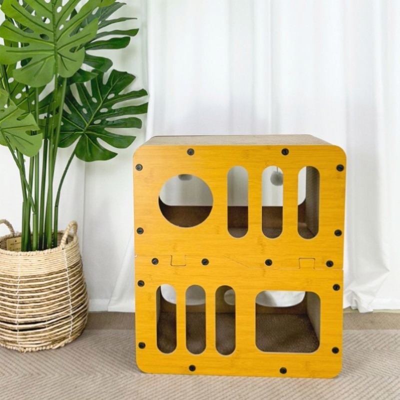 Wholesale Classic Modern Cat Interactive Scratcher Nest Playful Corrugated Paper Carton Packaged Cat Scratch Board Cat Toy