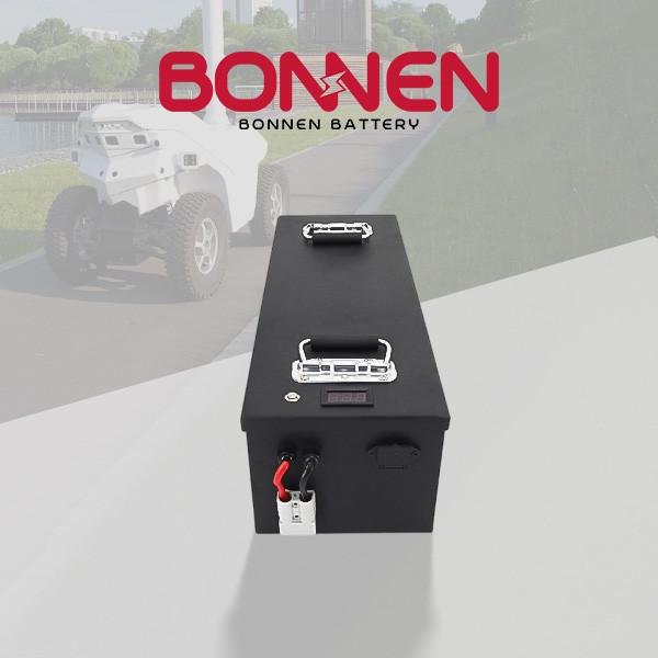 Black  72V 50Ah Lithium Ion Battery Robotic Power Battery For AGV EVS