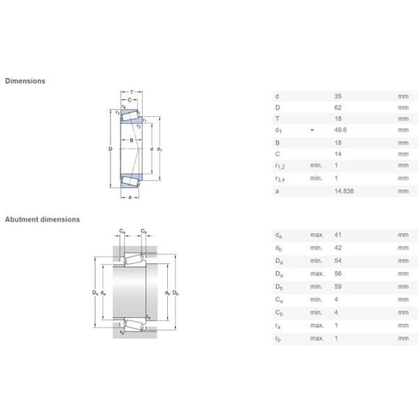 35×62×18mm Precision Roller Bearing HR32007J For Automotive Front And Rear Axles