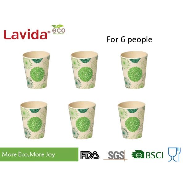 Small 10oz 285ml Round Bamboo Fiber Cup , Bamboo Fibre Coffee Cup For Home / School