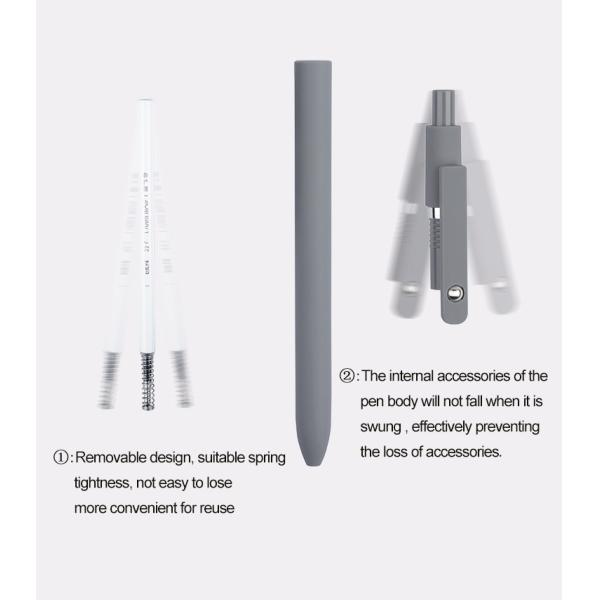 Crayon à bille à rouleaux créatif esthétique 0,5 mm Crayon en gel plastique à point fin sec rapide