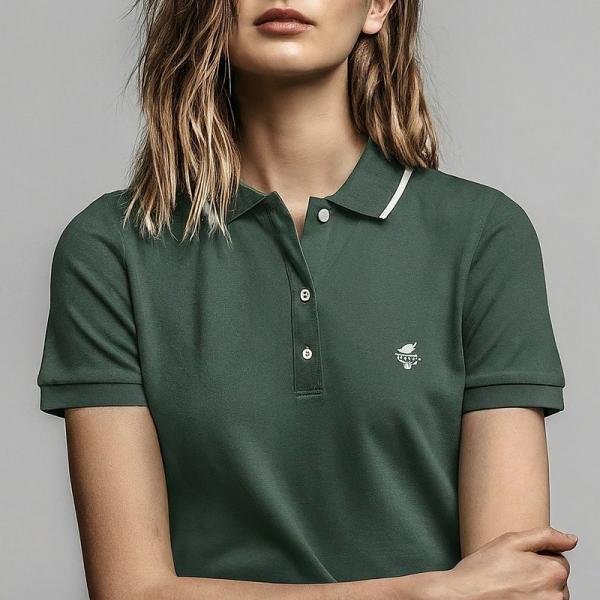 Cotton Women'S Polo Shirts Anti Pilling Needle Detection Included