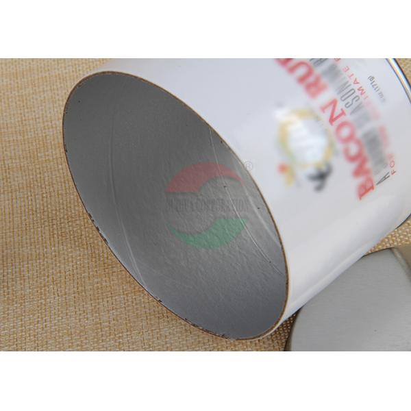 Glossy / Matte Lamination Paper Composite Cans With Transparent Plastic Cap