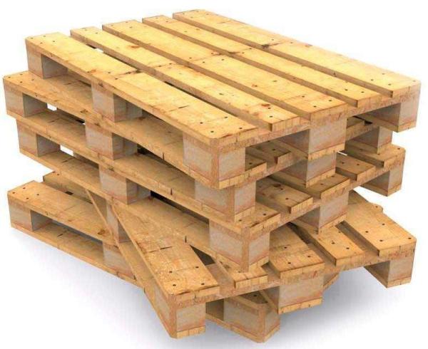 Armazém de pallets de madeira de pinho Logística Transporte Euro-paletes de madeira