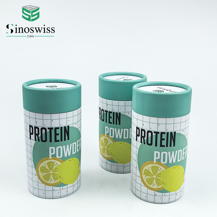 Food Grade Supplement Packaging Paper Cylinder Container For Nutrition Health Products