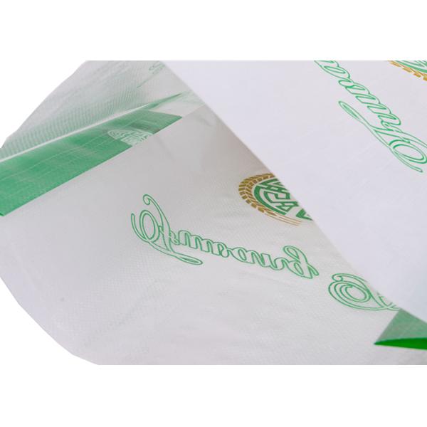 Double Printing PP Woven Rice Packaging Bags with Clear Window Sewing Thread