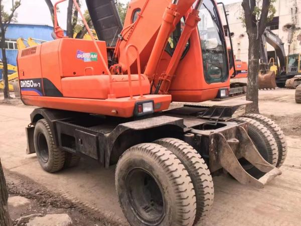 Rueda usada Doosan 150 Excavadora de segunda mano Doosan Excavadora