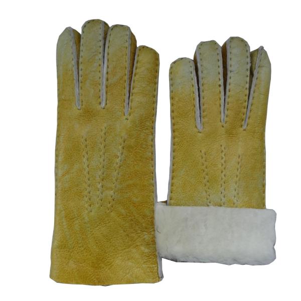 Christmas Gift Stock Merino Lamb fur Shearling Sheepskin Gloves for Women