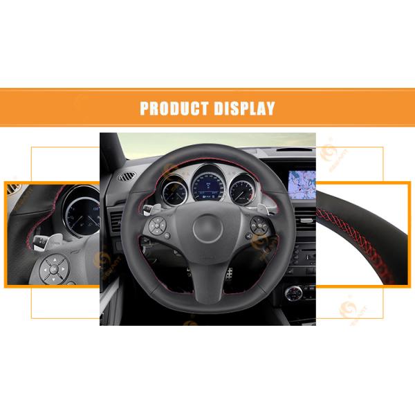 Hand Sewing Real Leather Steering Wheel Cover for Mercedes Benz AMG C63 W204 C219 E550 E 63 AMG W212 W217 SL 63 R230 C197 R197