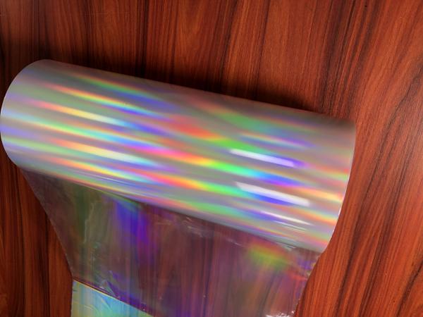 Multiple Extrusion Transparent Rainbow Film , Clear Holographic Film Roll