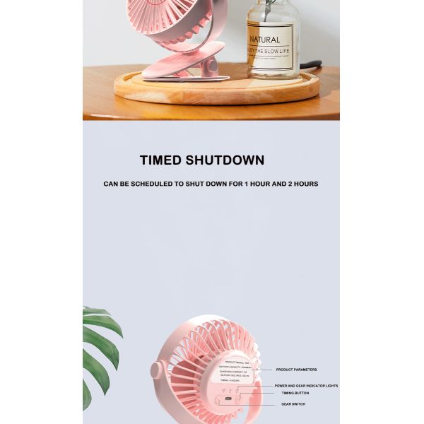 Custom Clip On Aroma Desktop Fan Adjustable Angle Quiet Operation For Home And Office