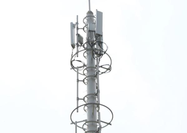 18 - 55M Monopole Telecommunications Tower , AWS D1.1 Monopole Communication Tower