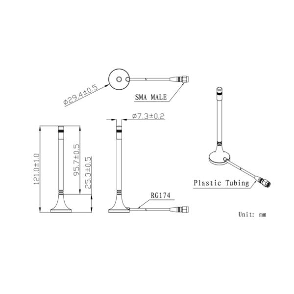 High Powered 3 Dbi 2.4 Ghz Wifi Antenna With Magnetic Base Mounting