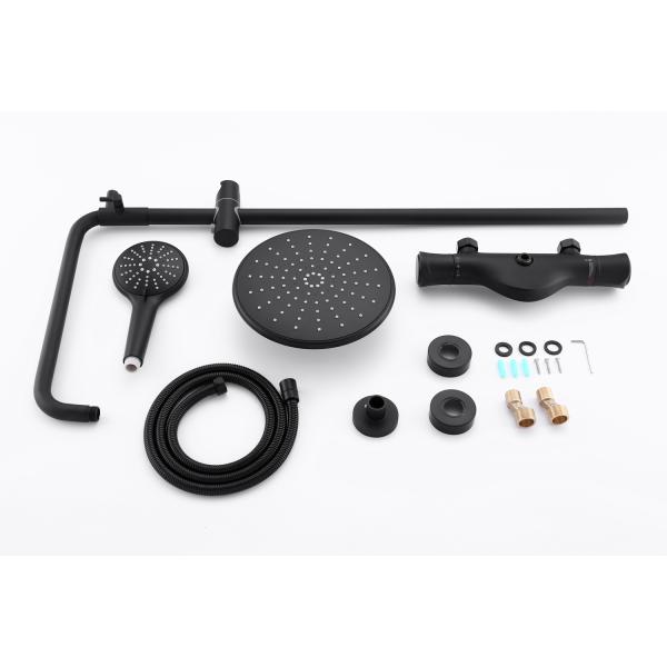 Contemporary Style Bathroom Shower Set with Pure Copper Material and Without Slide Bar