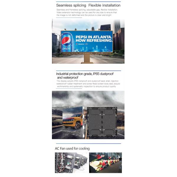 Pantalla LED de alta luminosidad de 6 mm al aire libre a todo color P6 para publicidad de edificios