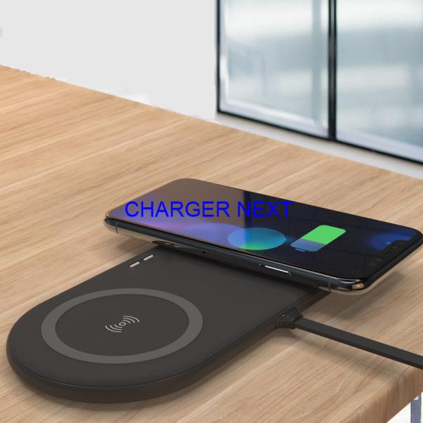 DUAL WIRELESS CHARGER Double Qi Wireless Charger Dual wireless Charger Two Charging Position Wireless Charging Pad