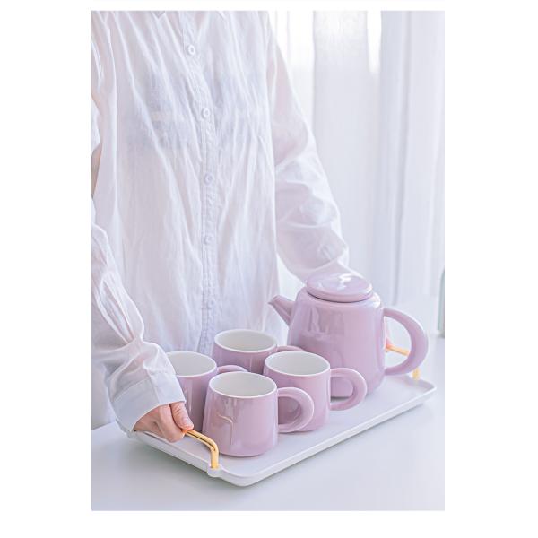 Порцелановый кофейный набор с современным дизайном чайник и милый чайник Капучино латте чашки