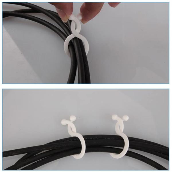 100PCS Cable Holder Organizer Decoration Light Clips Cord Management Nylon 66