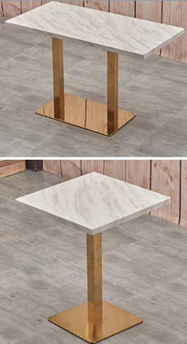 Altura de las mesas de centro 750m m del hotel del mármol del cuadrado SS304 para la sala de estar