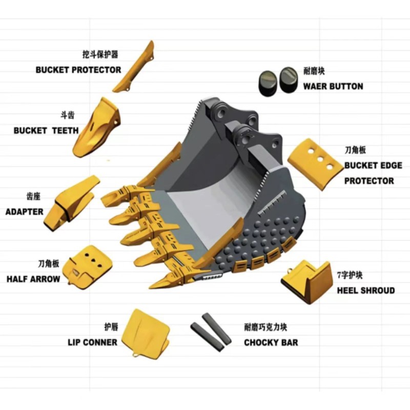 9W8452 1U3452 Excavator Bucket Teeth CAT E330RC Rock Bucket Teeth