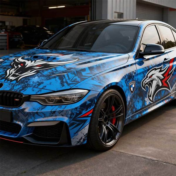 Vinilo imprimible impermeable para rotulación de vehículos blanco personalizado