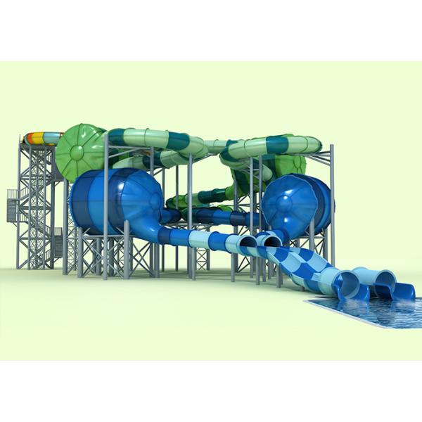 Fiberglass Tornado Water Slide Aqua Park Equipment Maximum Speed 12.7m/S