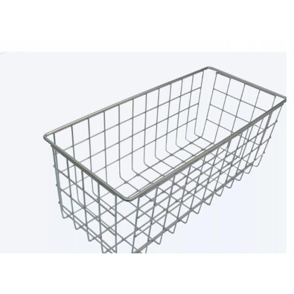 Stainless Steel 2.5mm Wire Mesh Storage Baskets Kitchen Picnic Metal Electroplate