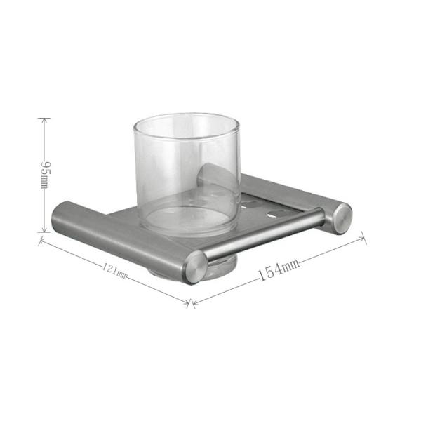 Держатель зубной щетки Chrome металла держателей Tumbler Bathroom домочадца установленный стеной