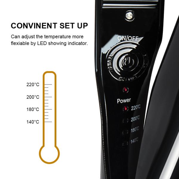 110-240V Anion Hair Straightener Curling Iron 2 In 1 2.5m 360 Degree Swivel