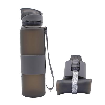 Garrafa de água dobrável de pouco peso do silicone 650ML
