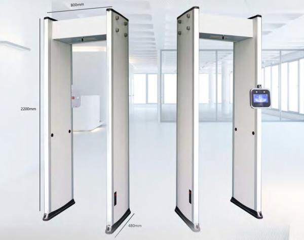 Facial Recognition 8KHZ 6 Zones UB500T Archway Metal Detector Gate Scanner