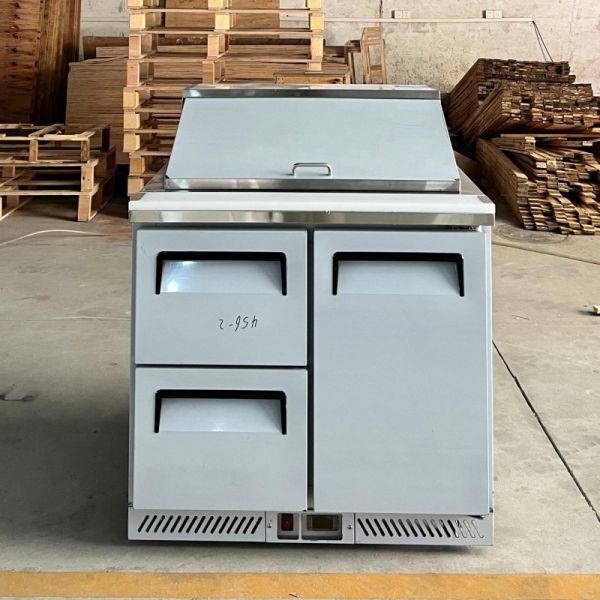 12 Pans Refrigerated Sandwich Prep Table Commercial Counter Top
