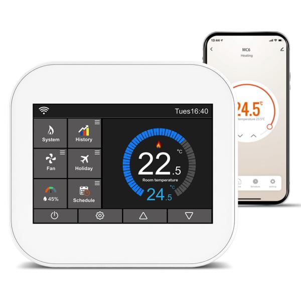 CE/FCC認定TUYA スマートWiFi サーモスタット