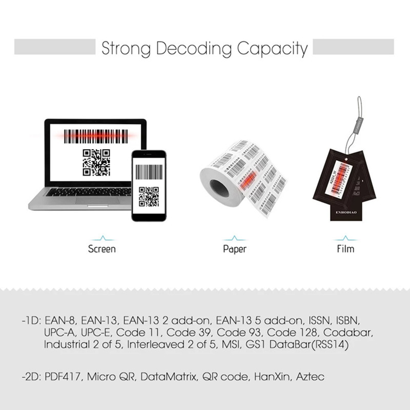 Блок развертки YHD-6200D штрихкода CMOS 2D блока развертки кода USB Handheld QR связанный проволокой