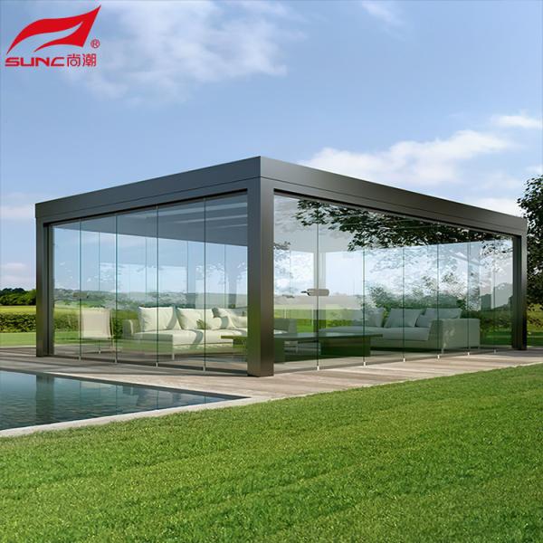 Waterproof Electric Aluminium Pergola With Remote Control For Outdoor Backyard