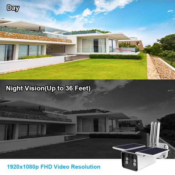 360 Degree 2.0MP IP67 Night Vision 1080P Solar WiFi Camera