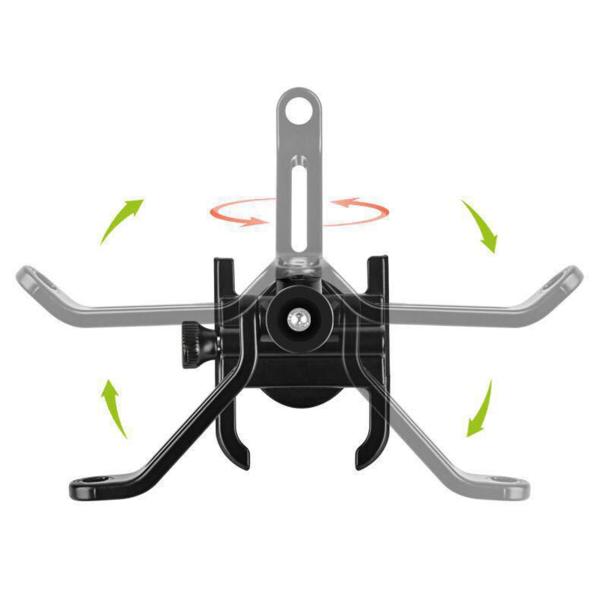 Aluminum Alloy GPS Phone Bracket For Motorcycle FCC ROHS 6.3*13.5cm