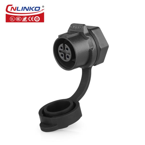 Cnlinko M12 IP68 Cable Wire Circular Waterproof Power 4pin Connector Male and Female Panel Mount  Ebike Wire Cable Connector